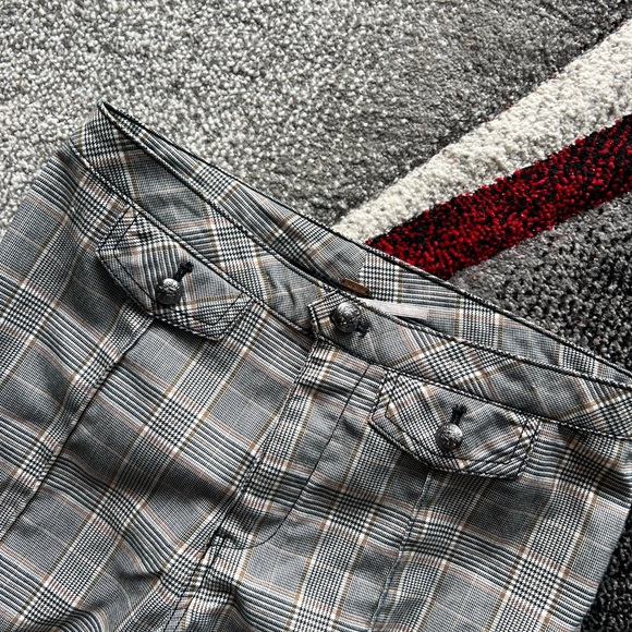 Free People Plaid Academia Skinny Leg Pants - Picture 3 of 5